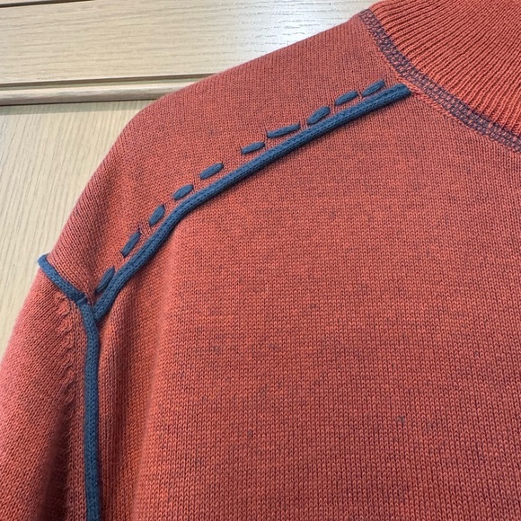 NWT Ecoths Fair Trade Organic Men's Maddox Sweater Mockneck Arabian Spice / xlg - Picture 3 of 11